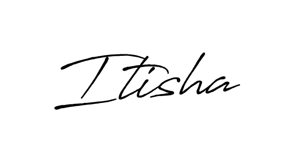 Use a signature maker to create a handwritten signature online. With this signature software, you can design (Antro_Vectra_Bolder) your own signature for name Itisha. Itisha signature style 7 images and pictures png