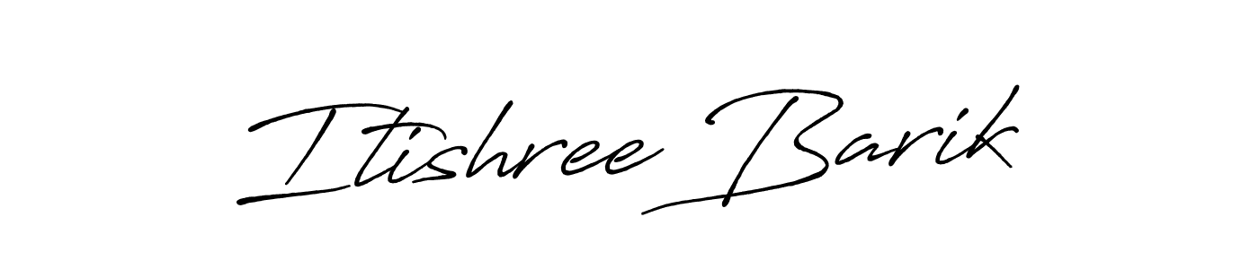 Create a beautiful signature design for name Itishree Barik. With this signature (Antro_Vectra_Bolder) fonts, you can make a handwritten signature for free. Itishree Barik signature style 7 images and pictures png