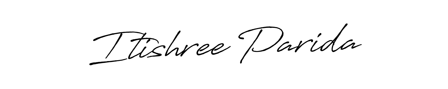 if you are searching for the best signature style for your name Itishree Parida. so please give up your signature search. here we have designed multiple signature styles  using Antro_Vectra_Bolder. Itishree Parida signature style 7 images and pictures png