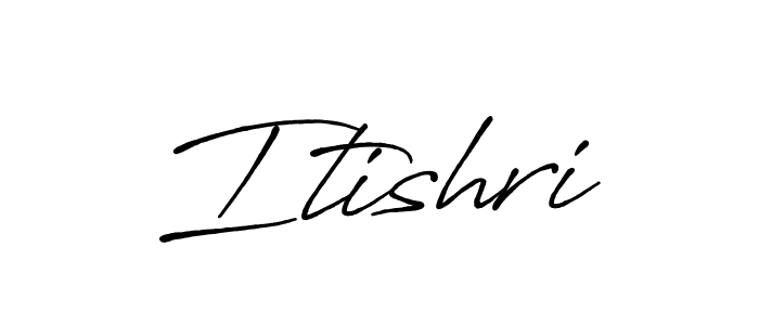 The best way (Antro_Vectra_Bolder) to make a short signature is to pick only two or three words in your name. The name Itishri include a total of six letters. For converting this name. Itishri signature style 7 images and pictures png