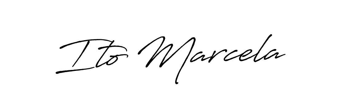 Once you've used our free online signature maker to create your best signature Antro_Vectra_Bolder style, it's time to enjoy all of the benefits that Ito Marcela name signing documents. Ito Marcela signature style 7 images and pictures png