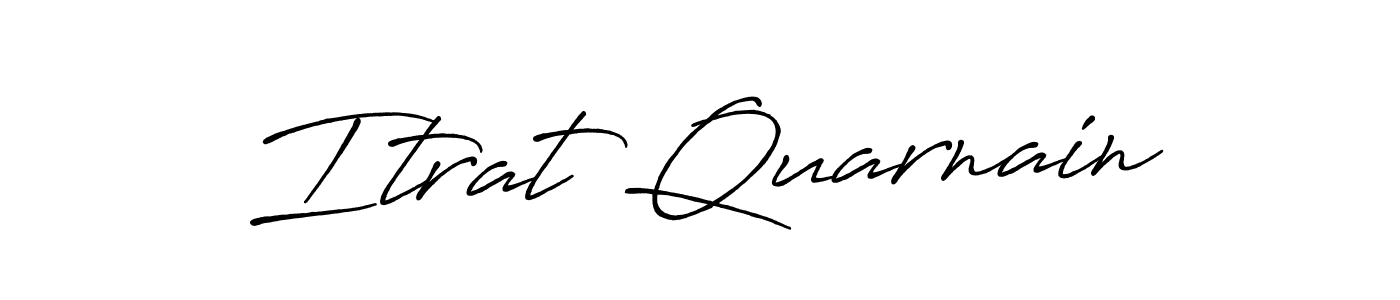 if you are searching for the best signature style for your name Itrat Quarnain. so please give up your signature search. here we have designed multiple signature styles  using Antro_Vectra_Bolder. Itrat Quarnain signature style 7 images and pictures png