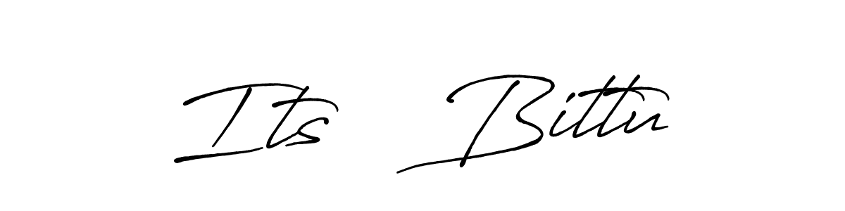 Use a signature maker to create a handwritten signature online. With this signature software, you can design (Antro_Vectra_Bolder) your own signature for name Its    Bittu. Its    Bittu signature style 7 images and pictures png