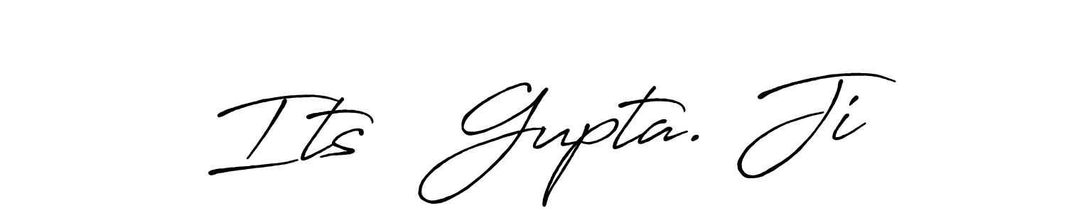 Make a beautiful signature design for name Its   Gupta. Ji. With this signature (Antro_Vectra_Bolder) style, you can create a handwritten signature for free. Its   Gupta. Ji signature style 7 images and pictures png