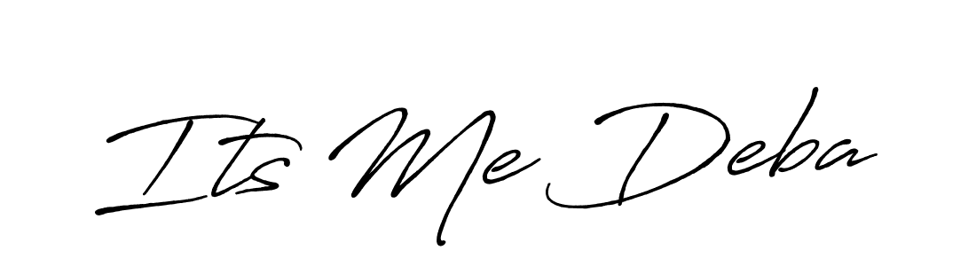 You should practise on your own different ways (Antro_Vectra_Bolder) to write your name (Its Me Deba) in signature. don't let someone else do it for you. Its Me Deba signature style 7 images and pictures png