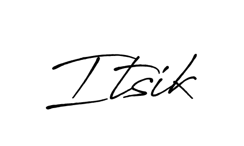 if you are searching for the best signature style for your name Itsik. so please give up your signature search. here we have designed multiple signature styles  using Antro_Vectra_Bolder. Itsik signature style 7 images and pictures png