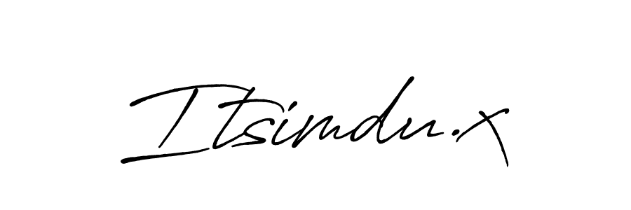 Use a signature maker to create a handwritten signature online. With this signature software, you can design (Antro_Vectra_Bolder) your own signature for name Itsimdu.x. Itsimdu.x signature style 7 images and pictures png