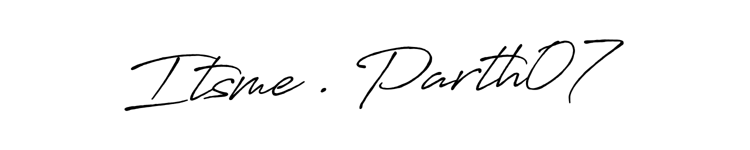 How to make Itsme . Parth07 signature? Antro_Vectra_Bolder is a professional autograph style. Create handwritten signature for Itsme . Parth07 name. Itsme . Parth07 signature style 7 images and pictures png