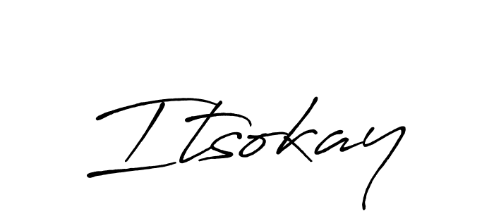 Create a beautiful signature design for name Itsokay. With this signature (Antro_Vectra_Bolder) fonts, you can make a handwritten signature for free. Itsokay signature style 7 images and pictures png