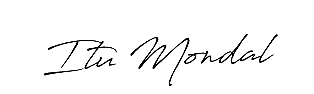 Design your own signature with our free online signature maker. With this signature software, you can create a handwritten (Antro_Vectra_Bolder) signature for name Itu Mondal. Itu Mondal signature style 7 images and pictures png