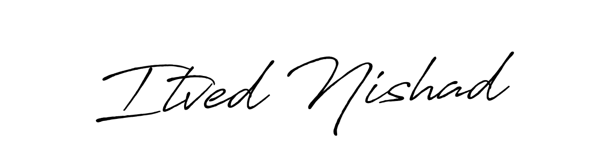 Also we have Itved Nishad name is the best signature style. Create professional handwritten signature collection using Antro_Vectra_Bolder autograph style. Itved Nishad signature style 7 images and pictures png