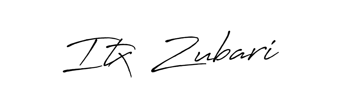 Create a beautiful signature design for name Itx  Zubari. With this signature (Antro_Vectra_Bolder) fonts, you can make a handwritten signature for free. Itx  Zubari signature style 7 images and pictures png
