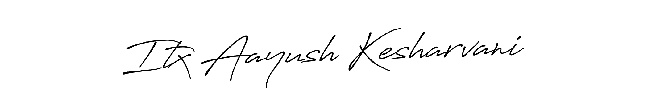 Create a beautiful signature design for name Itx Aayush Kesharvani. With this signature (Antro_Vectra_Bolder) fonts, you can make a handwritten signature for free. Itx Aayush Kesharvani signature style 7 images and pictures png