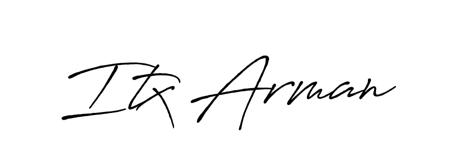 How to make Itx Arman name signature. Use Antro_Vectra_Bolder style for creating short signs online. This is the latest handwritten sign. Itx Arman signature style 7 images and pictures png