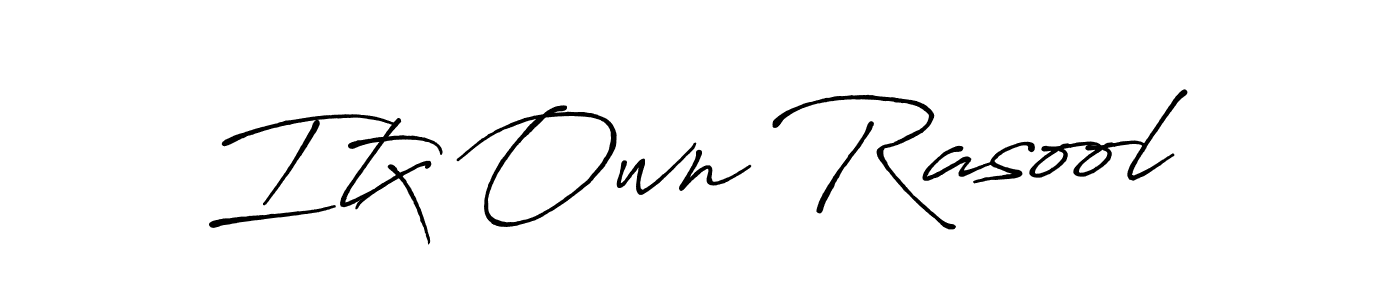 Design your own signature with our free online signature maker. With this signature software, you can create a handwritten (Antro_Vectra_Bolder) signature for name Itx Own Rasool. Itx Own Rasool signature style 7 images and pictures png