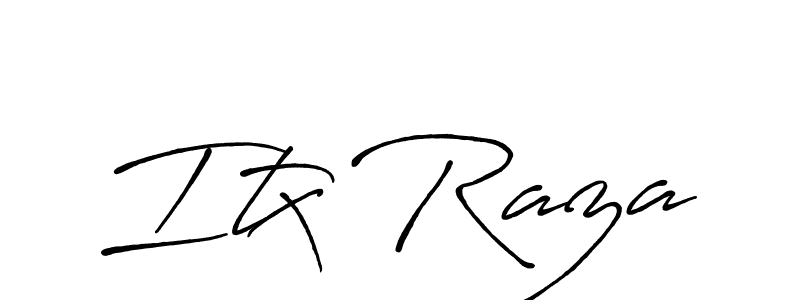 How to make Itx Raza signature? Antro_Vectra_Bolder is a professional autograph style. Create handwritten signature for Itx Raza name. Itx Raza signature style 7 images and pictures png