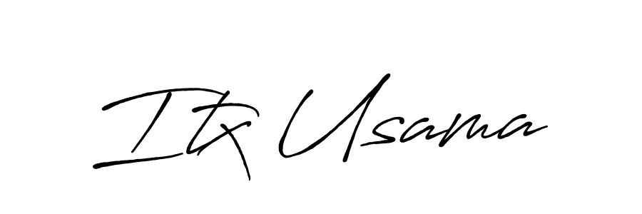 Create a beautiful signature design for name Itx Usama. With this signature (Antro_Vectra_Bolder) fonts, you can make a handwritten signature for free. Itx Usama signature style 7 images and pictures png