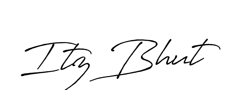 Antro_Vectra_Bolder is a professional signature style that is perfect for those who want to add a touch of class to their signature. It is also a great choice for those who want to make their signature more unique. Get Itz Bhut name to fancy signature for free. Itz Bhut signature style 7 images and pictures png