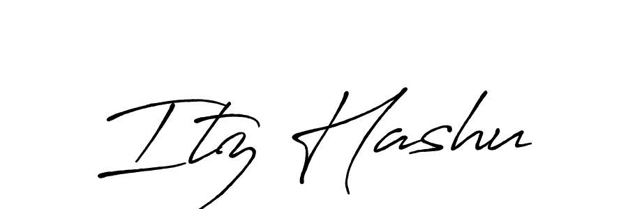 Use a signature maker to create a handwritten signature online. With this signature software, you can design (Antro_Vectra_Bolder) your own signature for name Itz Hashu. Itz Hashu signature style 7 images and pictures png
