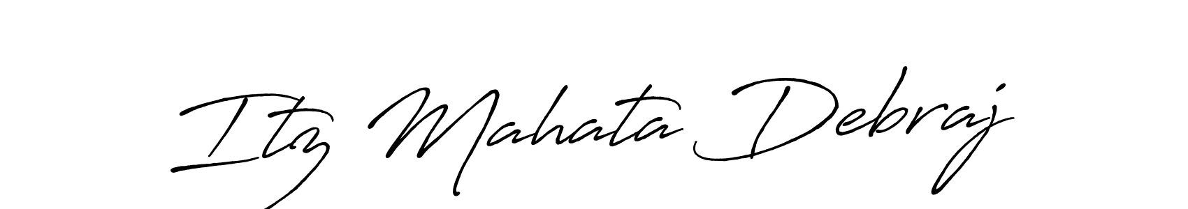 Create a beautiful signature design for name Itz Mahata Debraj. With this signature (Antro_Vectra_Bolder) fonts, you can make a handwritten signature for free. Itz Mahata Debraj signature style 7 images and pictures png