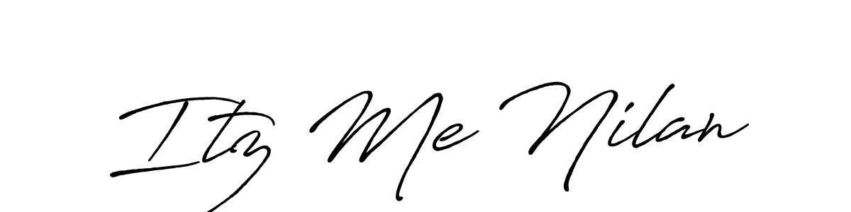 Use a signature maker to create a handwritten signature online. With this signature software, you can design (Antro_Vectra_Bolder) your own signature for name Itz Me Nilan. Itz Me Nilan signature style 7 images and pictures png