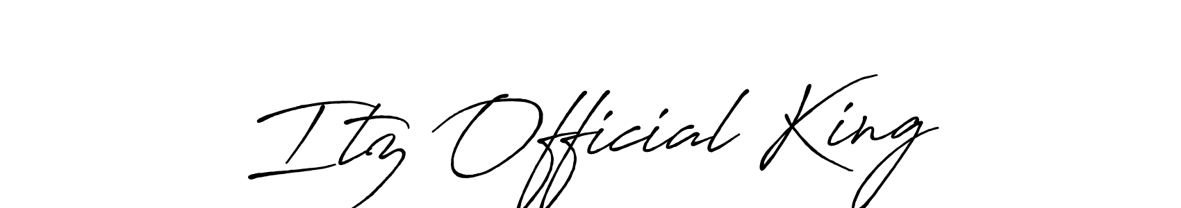 How to Draw Itz Official King signature style? Antro_Vectra_Bolder is a latest design signature styles for name Itz Official King. Itz Official King signature style 7 images and pictures png