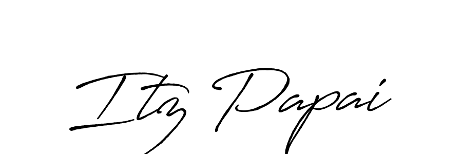 The best way (Antro_Vectra_Bolder) to make a short signature is to pick only two or three words in your name. The name Itz Papai include a total of six letters. For converting this name. Itz Papai signature style 7 images and pictures png