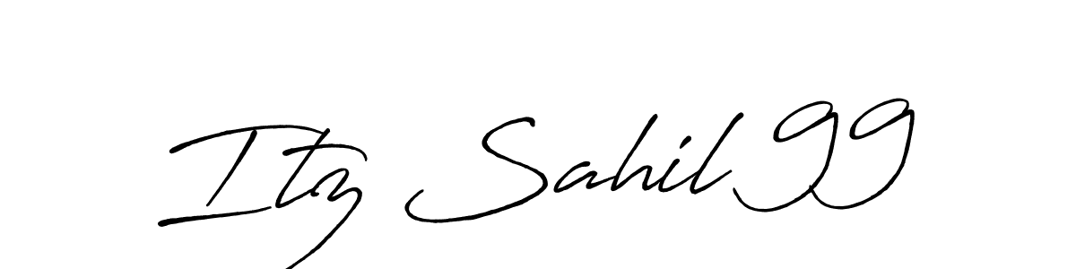 if you are searching for the best signature style for your name Itz Sahil 99. so please give up your signature search. here we have designed multiple signature styles  using Antro_Vectra_Bolder. Itz Sahil 99 signature style 7 images and pictures png