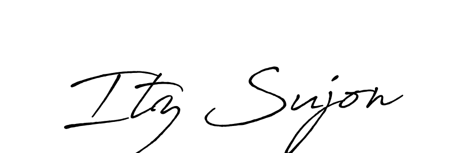 Design your own signature with our free online signature maker. With this signature software, you can create a handwritten (Antro_Vectra_Bolder) signature for name Itz Sujon. Itz Sujon signature style 7 images and pictures png