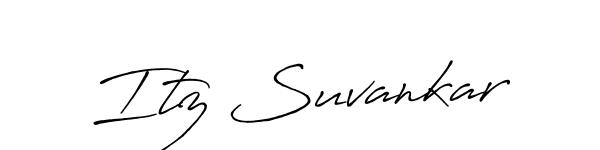 Similarly Antro_Vectra_Bolder is the best handwritten signature design. Signature creator online .You can use it as an online autograph creator for name Itz Suvankar. Itz Suvankar signature style 7 images and pictures png