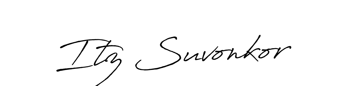 Similarly Antro_Vectra_Bolder is the best handwritten signature design. Signature creator online .You can use it as an online autograph creator for name Itz Suvonkor. Itz Suvonkor signature style 7 images and pictures png