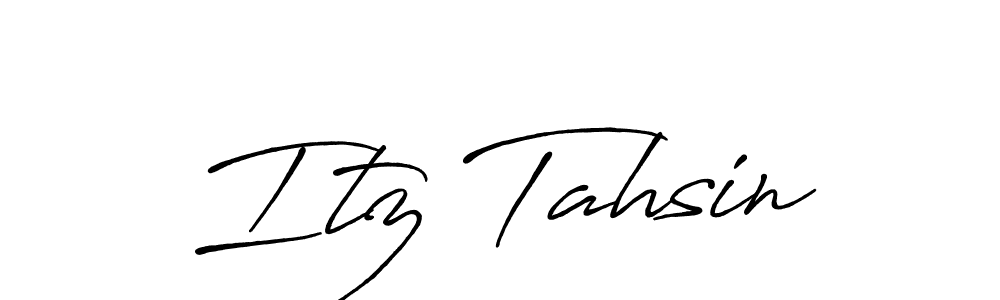 Similarly Antro_Vectra_Bolder is the best handwritten signature design. Signature creator online .You can use it as an online autograph creator for name Itz Tahsin. Itz Tahsin signature style 7 images and pictures png