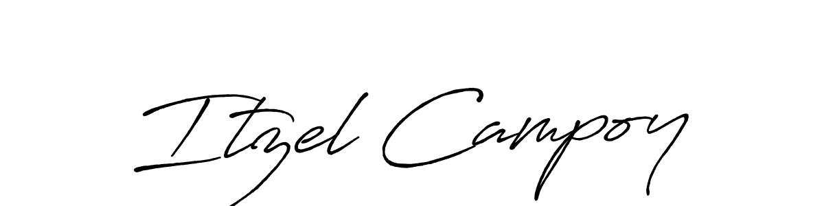 Similarly Antro_Vectra_Bolder is the best handwritten signature design. Signature creator online .You can use it as an online autograph creator for name Itzel Campoy. Itzel Campoy signature style 7 images and pictures png