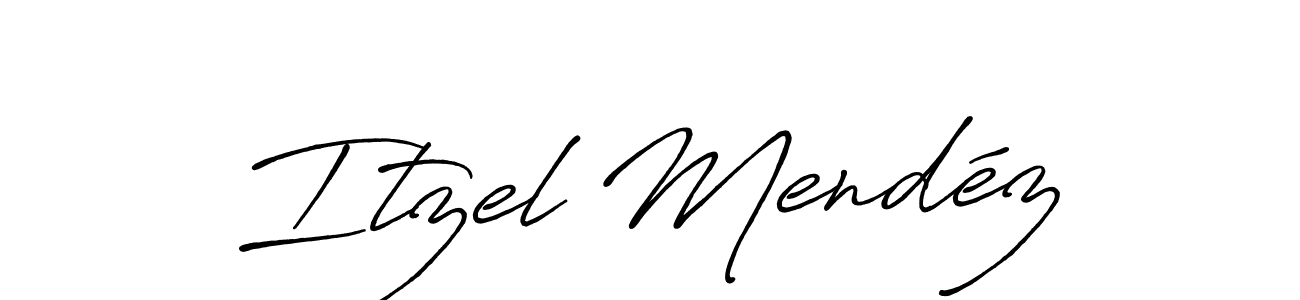 Design your own signature with our free online signature maker. With this signature software, you can create a handwritten (Antro_Vectra_Bolder) signature for name Itzel Mendéz. Itzel Mendéz signature style 7 images and pictures png