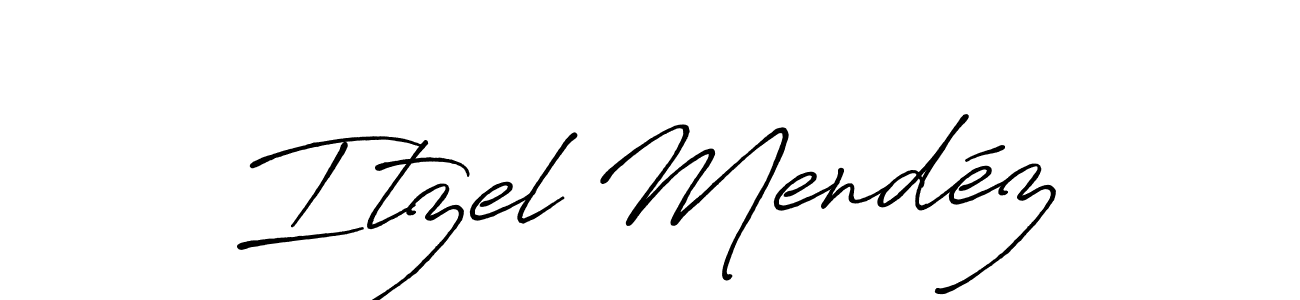 Create a beautiful signature design for name Itzel Mendéz. With this signature (Antro_Vectra_Bolder) fonts, you can make a handwritten signature for free. Itzel Mendéz signature style 7 images and pictures png