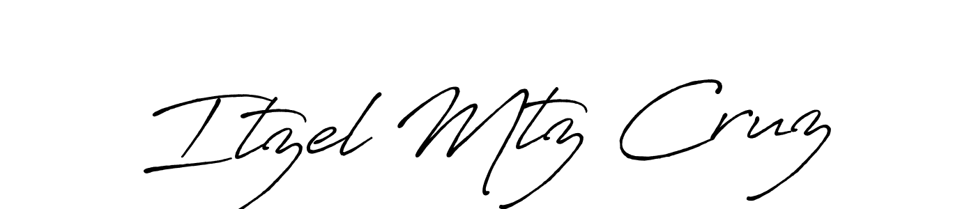 This is the best signature style for the Itzel Mtz Cruz name. Also you like these signature font (Antro_Vectra_Bolder). Mix name signature. Itzel Mtz Cruz signature style 7 images and pictures png