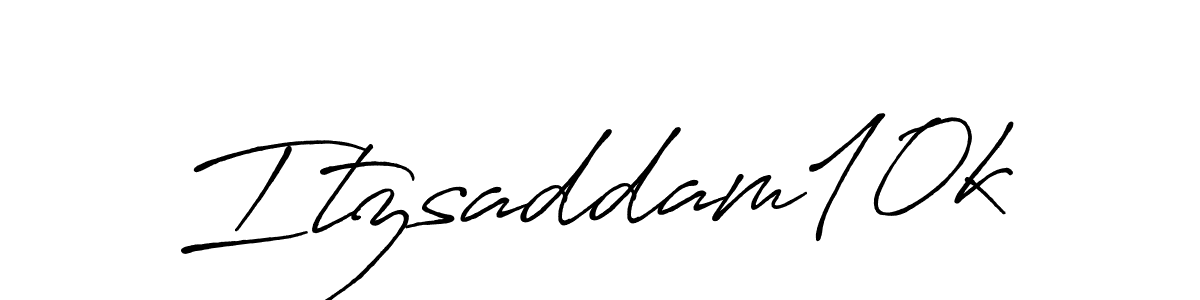 Create a beautiful signature design for name Itzsaddam10k. With this signature (Antro_Vectra_Bolder) fonts, you can make a handwritten signature for free. Itzsaddam10k signature style 7 images and pictures png