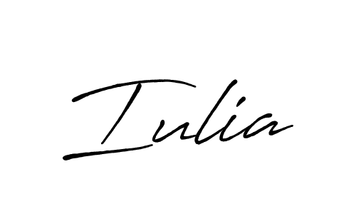 You should practise on your own different ways (Antro_Vectra_Bolder) to write your name (Iulia) in signature. don't let someone else do it for you. Iulia signature style 7 images and pictures png