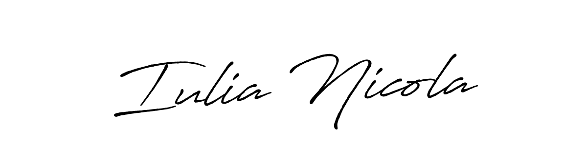 It looks lik you need a new signature style for name Iulia Nicola. Design unique handwritten (Antro_Vectra_Bolder) signature with our free signature maker in just a few clicks. Iulia Nicola signature style 7 images and pictures png