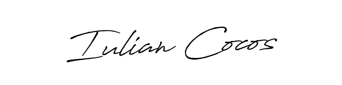 Once you've used our free online signature maker to create your best signature Antro_Vectra_Bolder style, it's time to enjoy all of the benefits that Iulian Cocos name signing documents. Iulian Cocos signature style 7 images and pictures png