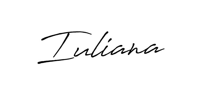 How to make Iuliana signature? Antro_Vectra_Bolder is a professional autograph style. Create handwritten signature for Iuliana name. Iuliana signature style 7 images and pictures png