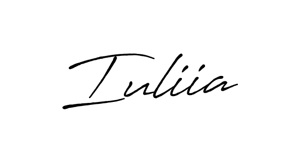 Use a signature maker to create a handwritten signature online. With this signature software, you can design (Antro_Vectra_Bolder) your own signature for name Iuliia. Iuliia signature style 7 images and pictures png