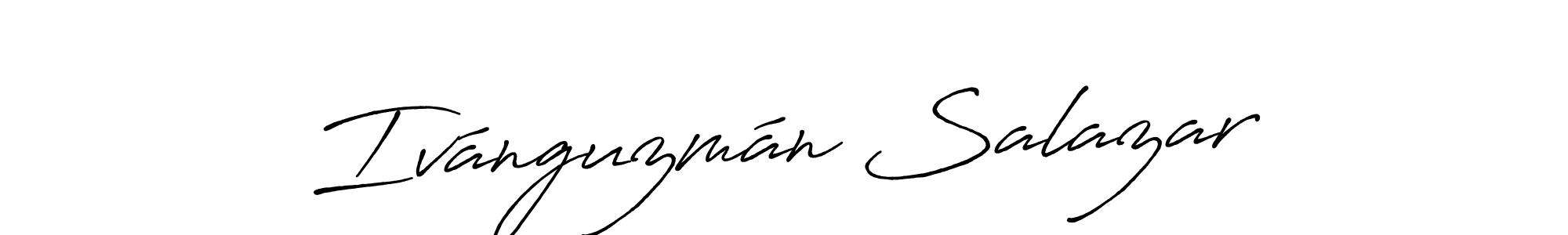 Create a beautiful signature design for name Ivánguzmán Salazar. With this signature (Antro_Vectra_Bolder) fonts, you can make a handwritten signature for free. Ivánguzmán Salazar signature style 7 images and pictures png