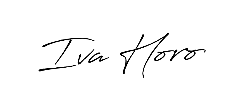 How to make Iva Horo signature? Antro_Vectra_Bolder is a professional autograph style. Create handwritten signature for Iva Horo name. Iva Horo signature style 7 images and pictures png