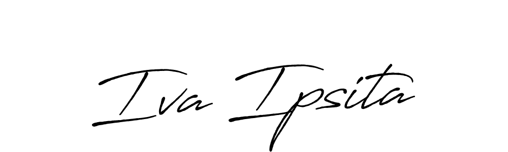 Create a beautiful signature design for name Iva Ipsita. With this signature (Antro_Vectra_Bolder) fonts, you can make a handwritten signature for free. Iva Ipsita signature style 7 images and pictures png