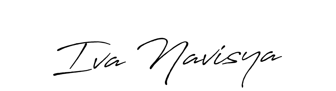 Create a beautiful signature design for name Iva Navisya. With this signature (Antro_Vectra_Bolder) fonts, you can make a handwritten signature for free. Iva Navisya signature style 7 images and pictures png