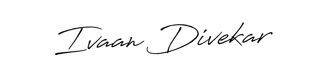Use a signature maker to create a handwritten signature online. With this signature software, you can design (Antro_Vectra_Bolder) your own signature for name Ivaan Divekar. Ivaan Divekar signature style 7 images and pictures png