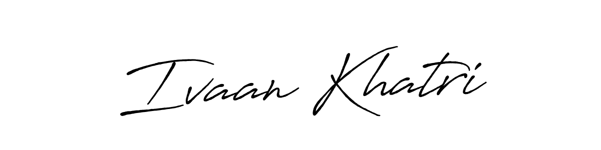 Create a beautiful signature design for name Ivaan Khatri. With this signature (Antro_Vectra_Bolder) fonts, you can make a handwritten signature for free. Ivaan Khatri signature style 7 images and pictures png