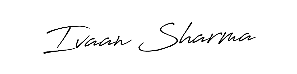 Make a beautiful signature design for name Ivaan Sharma. With this signature (Antro_Vectra_Bolder) style, you can create a handwritten signature for free. Ivaan Sharma signature style 7 images and pictures png