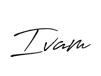 Use a signature maker to create a handwritten signature online. With this signature software, you can design (Antro_Vectra_Bolder) your own signature for name Ivam. Ivam signature style 7 images and pictures png